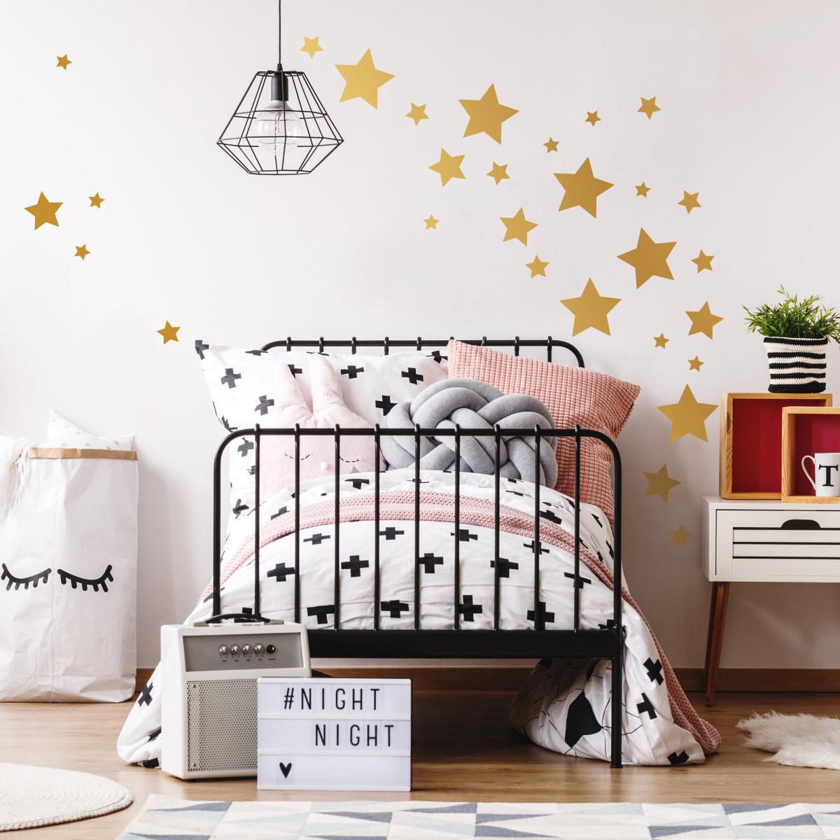 Gold Stars Medium Wall Stickers Gold – image 2