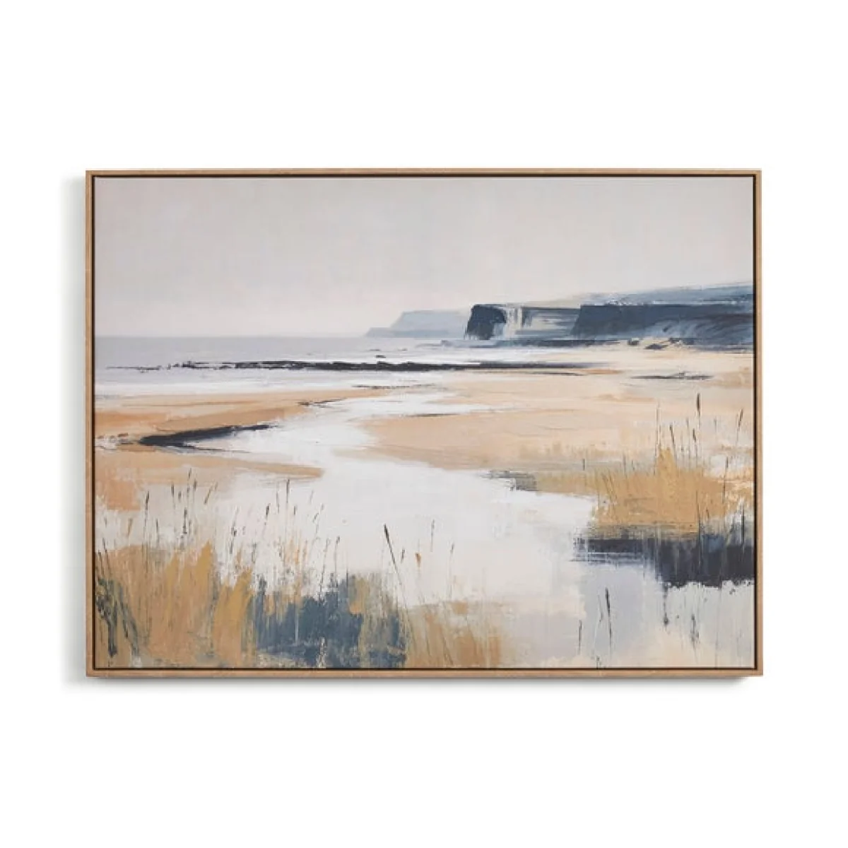 British Cliffside Scene Framed Canvas – image 3