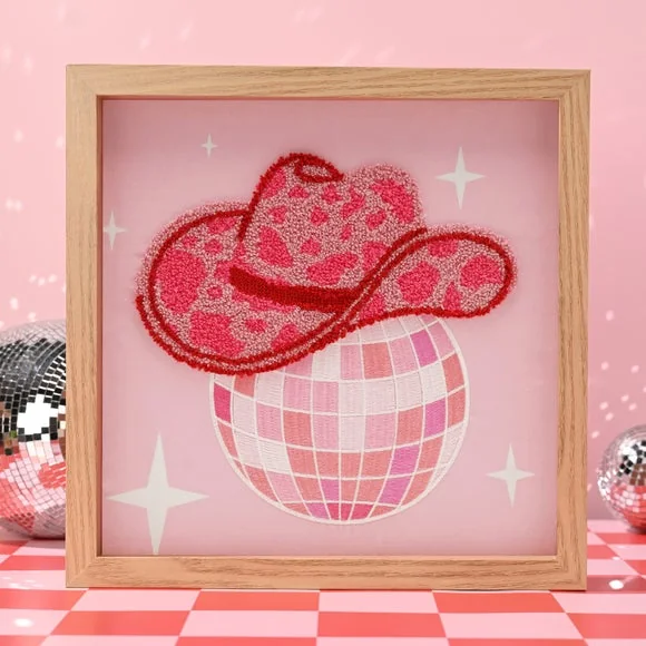 The Feel Good Club Cowgirl Boot & Disco Hat Tufted Wall Art – image 3