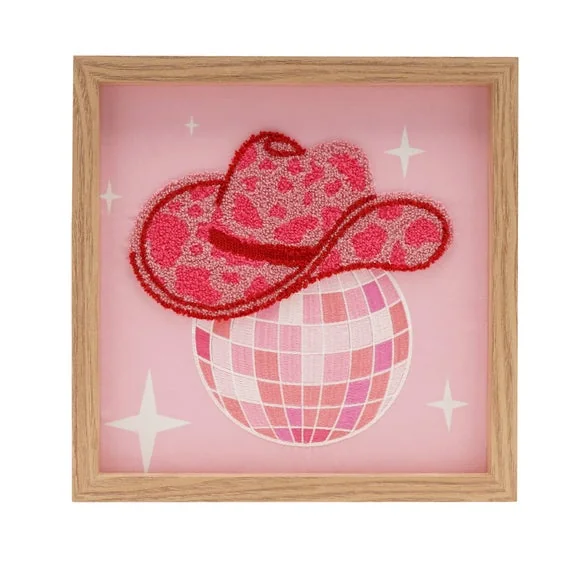 The Feel Good Club Cowgirl Boot & Disco Hat Tufted Wall Art – image 5
