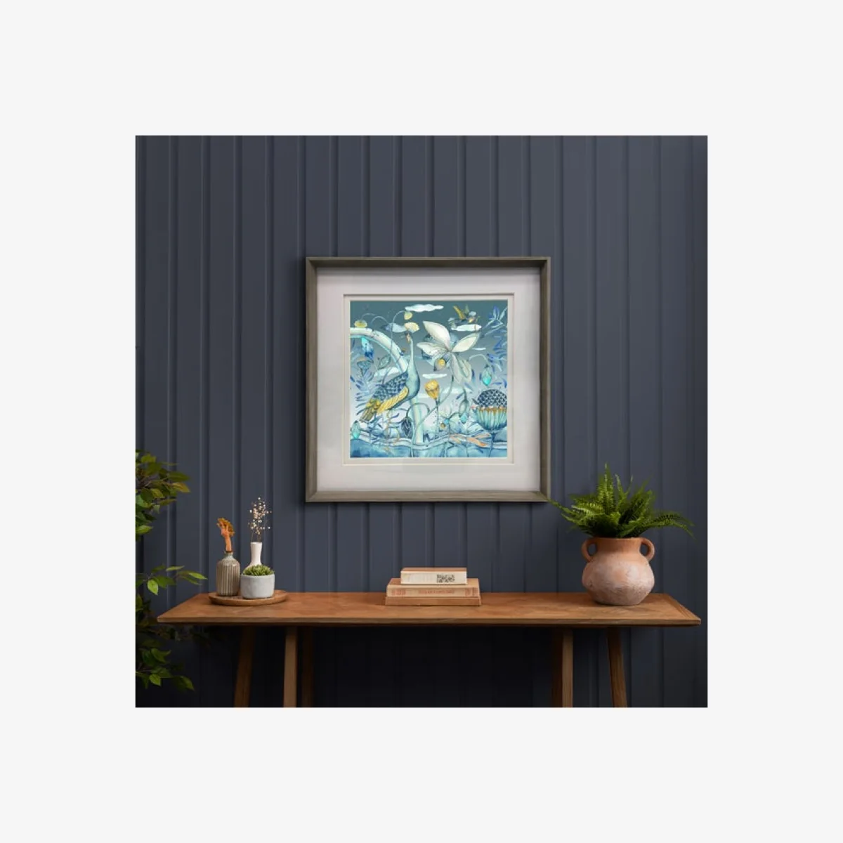 Nut Luan Iris Framed Print Brown – image 1