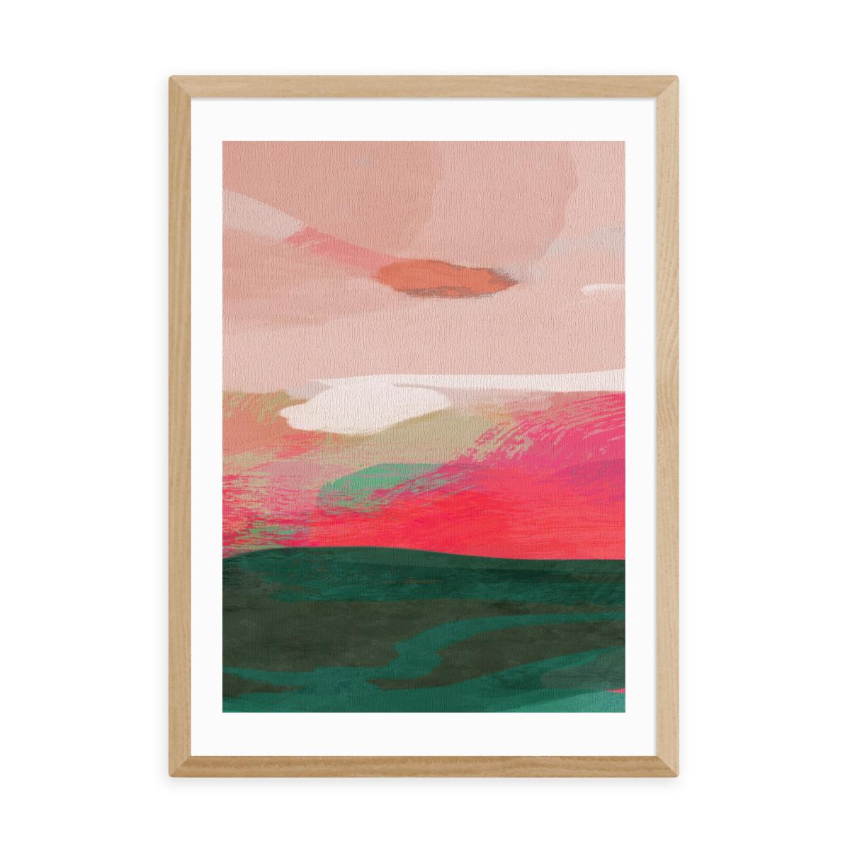 East End Prints Green & Pink Abstract II Framed Print Pink – image 2