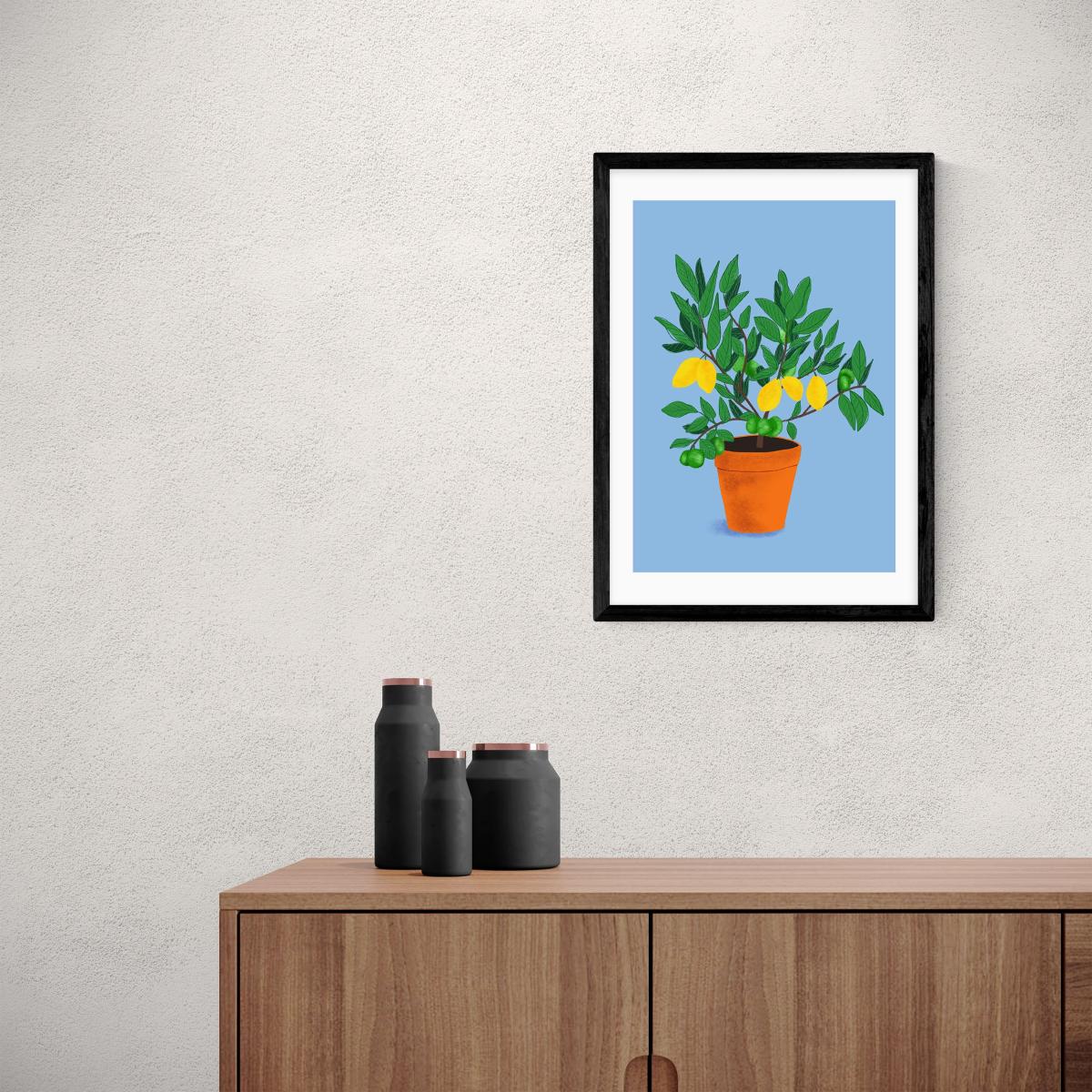 East End Prints When Life Gives You Lemons Print Blue – image 1
