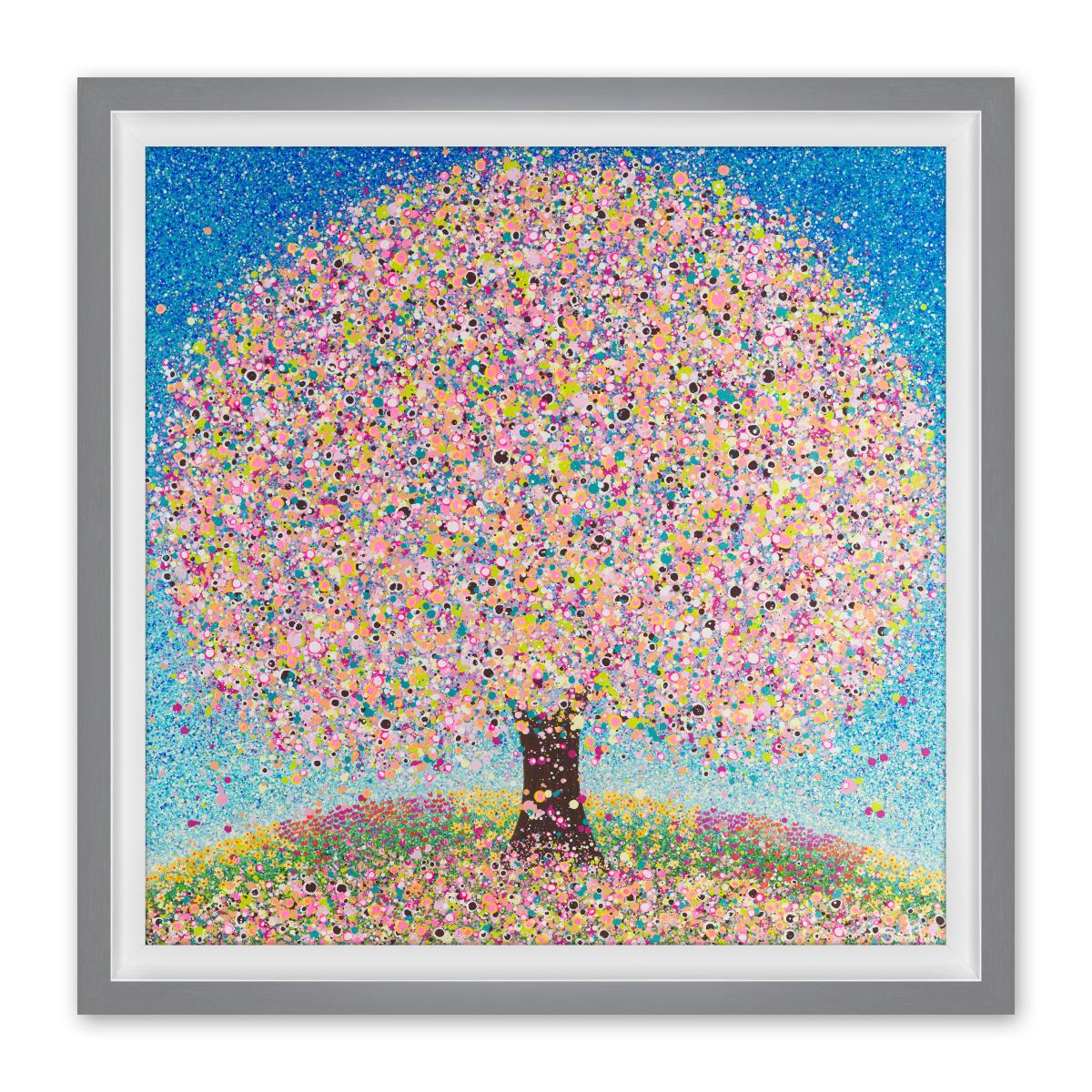 Peach Melba by Sarah Pye Framed Print Grey/White – image 2