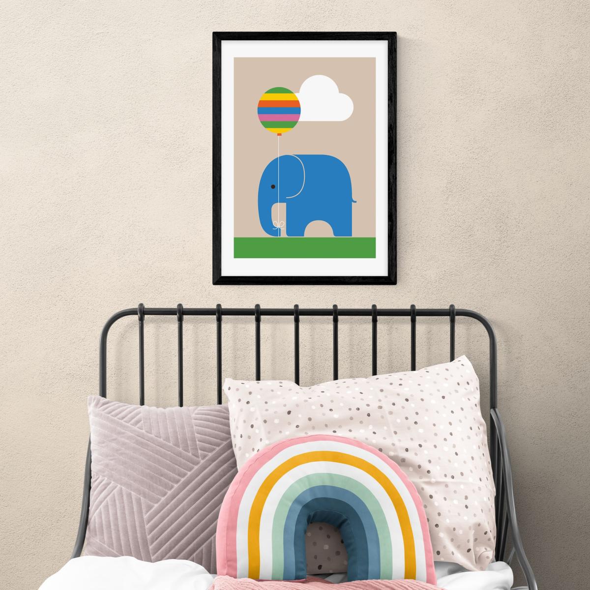 East End Prints Elephant Print MultiColoured – image 1