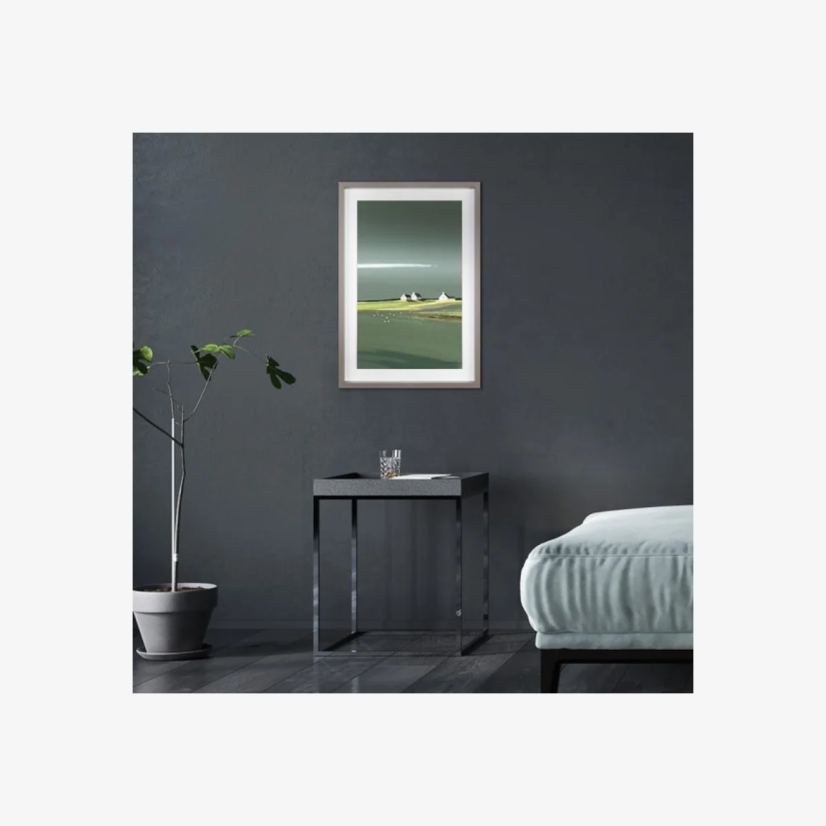 Aura By Ulyana Hammond Framed Print Grey – image 1