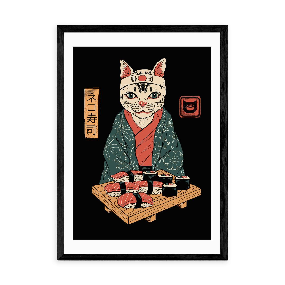 East End Prints Neko Sushi Bar Print MultiColoured – image 2