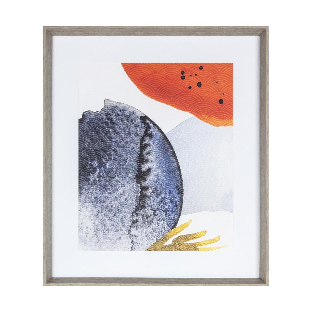 Ink Lapping Abstract Framed Art MultiColoured – image 2