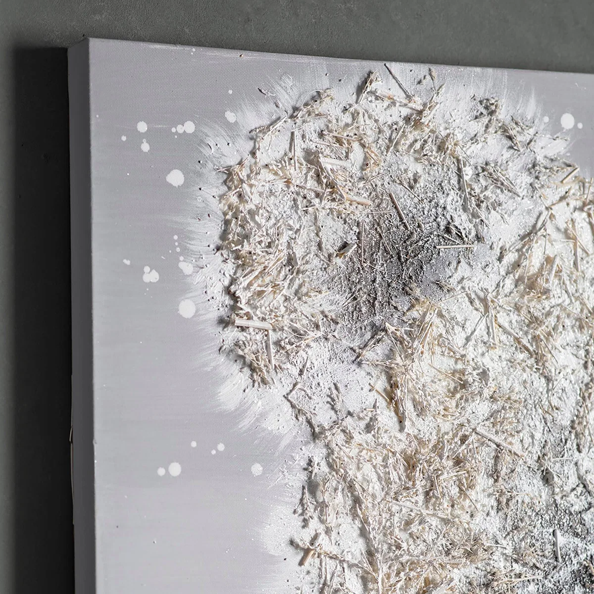 Astoria Textured Art Canvas White – image 2