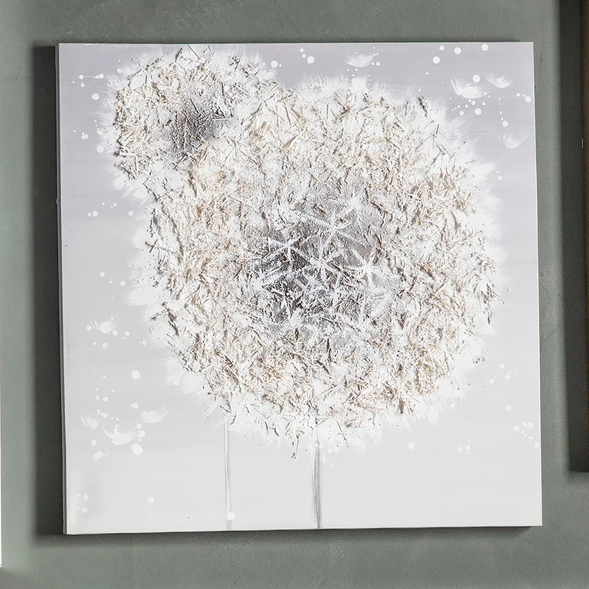 Astoria Textured Art Canvas White – image 1