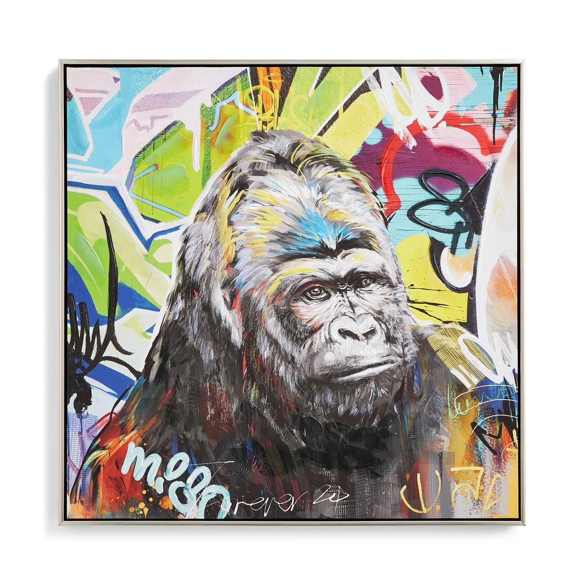 Graffiti Gorilla Framed Canvas – image 3
