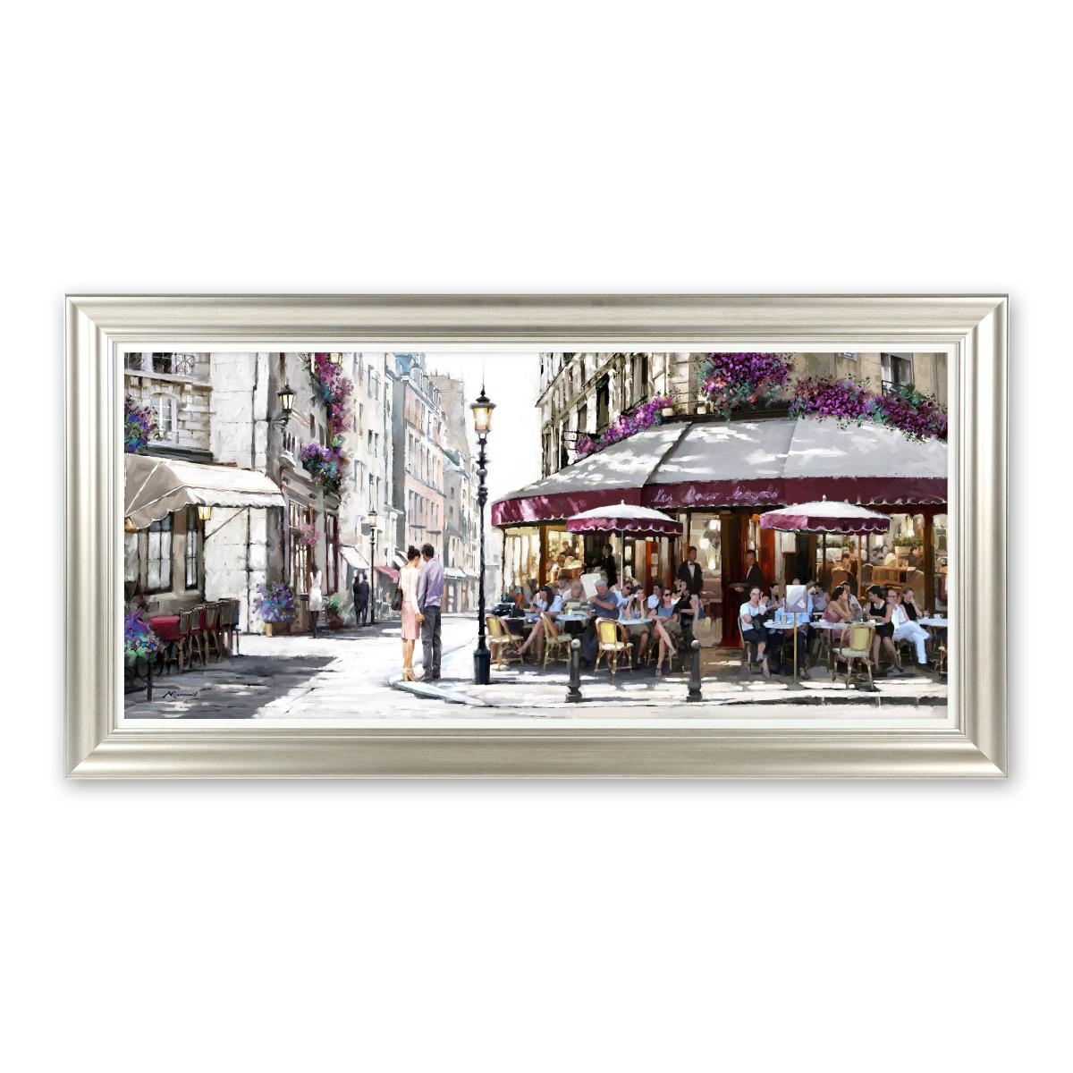 Corner Cafe by Richard Macneil Framed Print MultiColoured – image 2