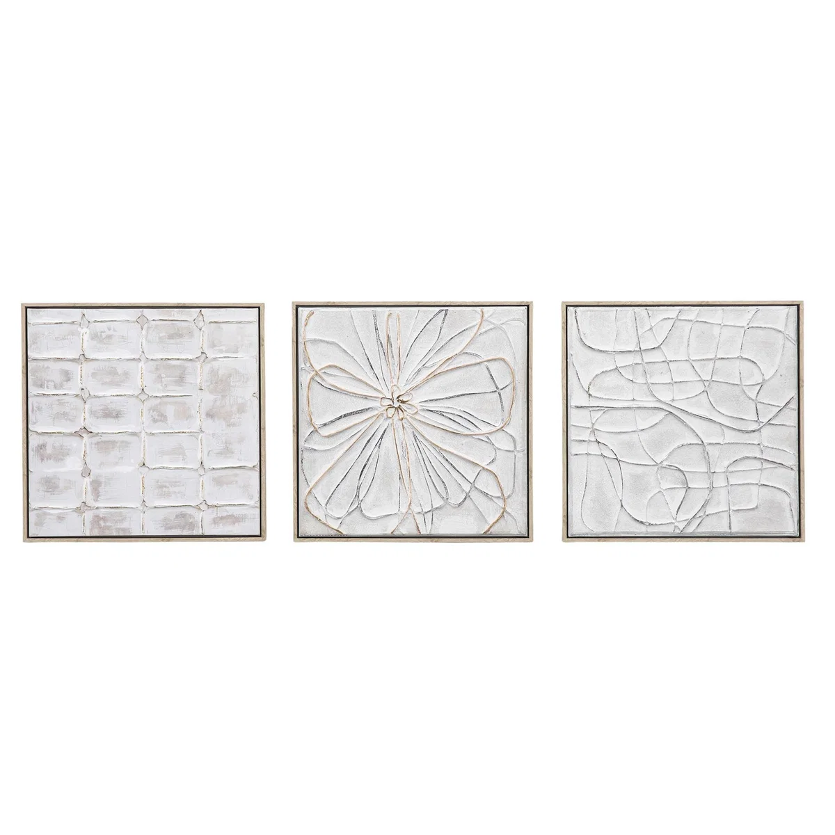 Set of 3 Montro Textured Art MultiColoured – image 3