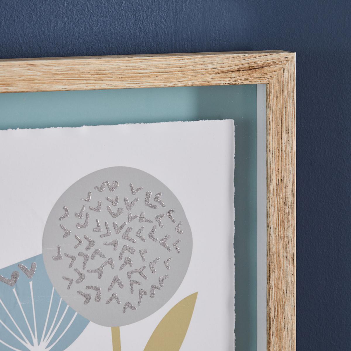 Emmott Framed Print 1 Blue, grey, ochre – image 2