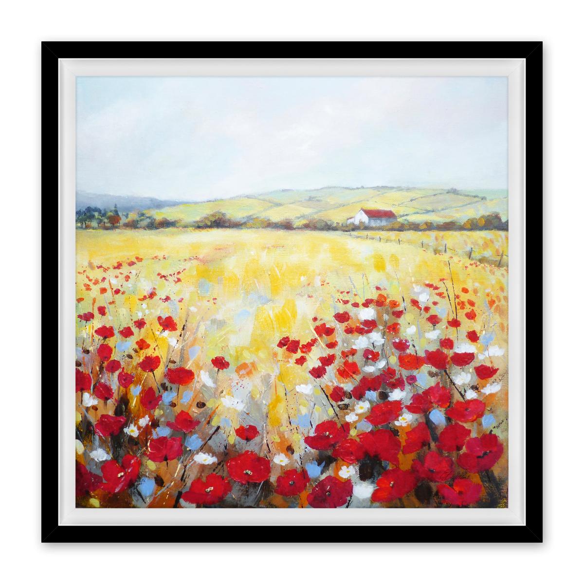 Summer Fields by Elizabeth Baldin Framed Print MultiColoured – image 2