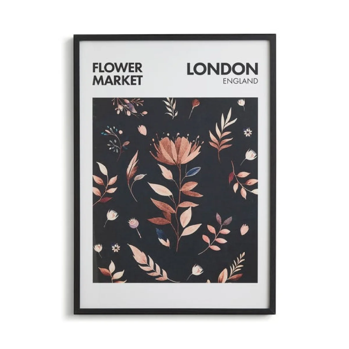 Flower Market London Framed Print Black – image 4