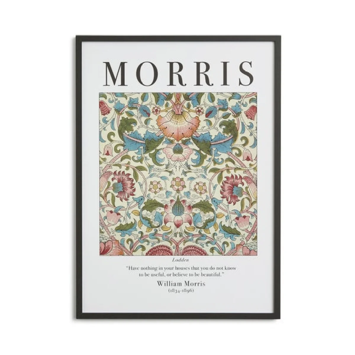 Lodden by William Morris Framed Print Black – image 3