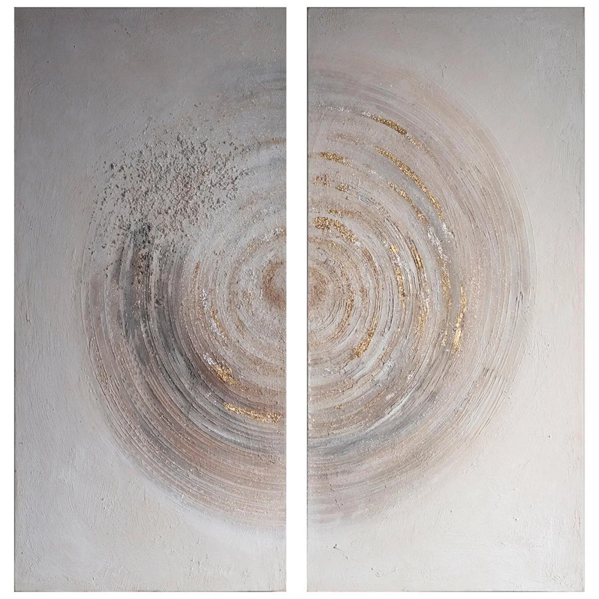 Amber Swirl Textured Art Canvas Natural – image 2