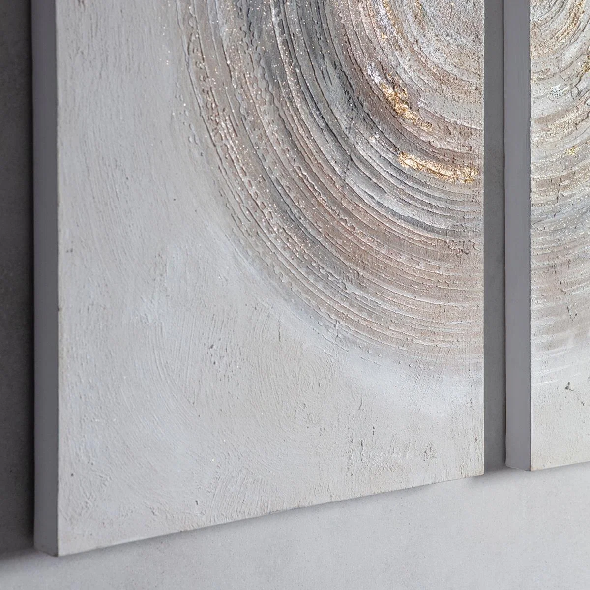 Amber Swirl Textured Art Canvas Natural – image 3