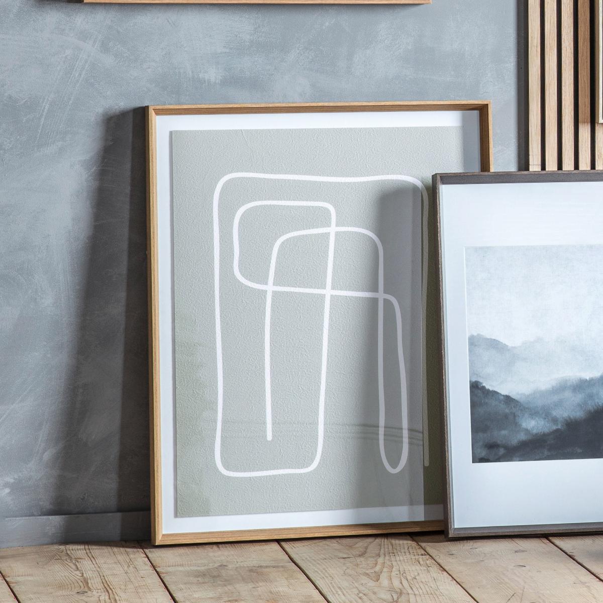 Olivia Line Drawing Framed Art MultiColoured – image 1