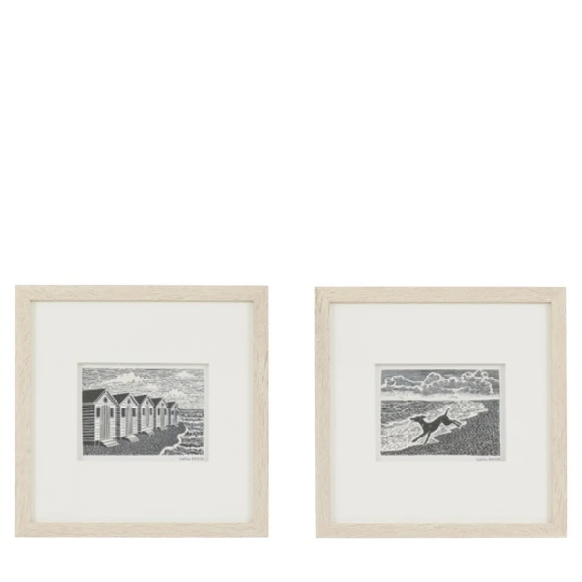 Cedar and Sage Set of 2 By the Sea Typography Framed Prints – image 4