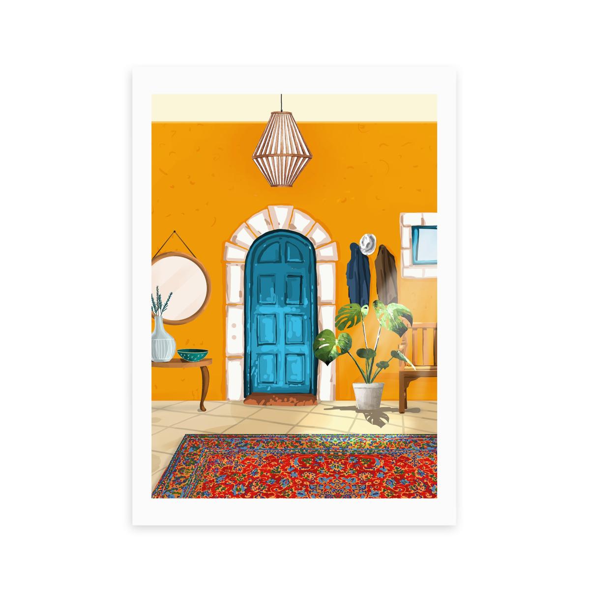East End Prints Spanish Villa Interior Print Yellow – image 2