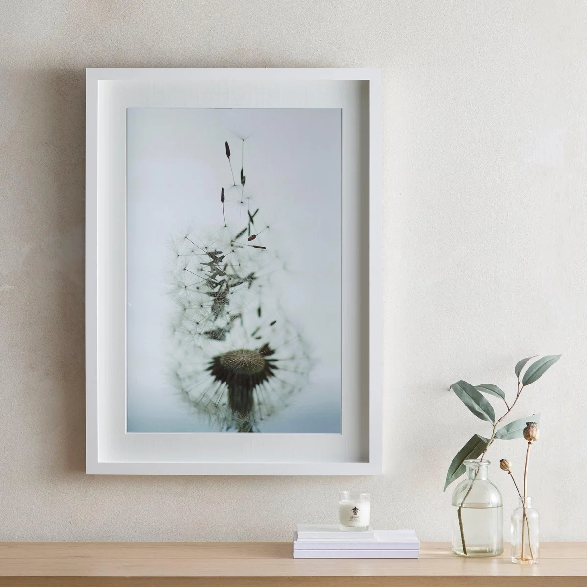 Dorma Purity Drifting Dandelion Mounted and Box Framed Exclusive Nature Print MultiColoured – image 2