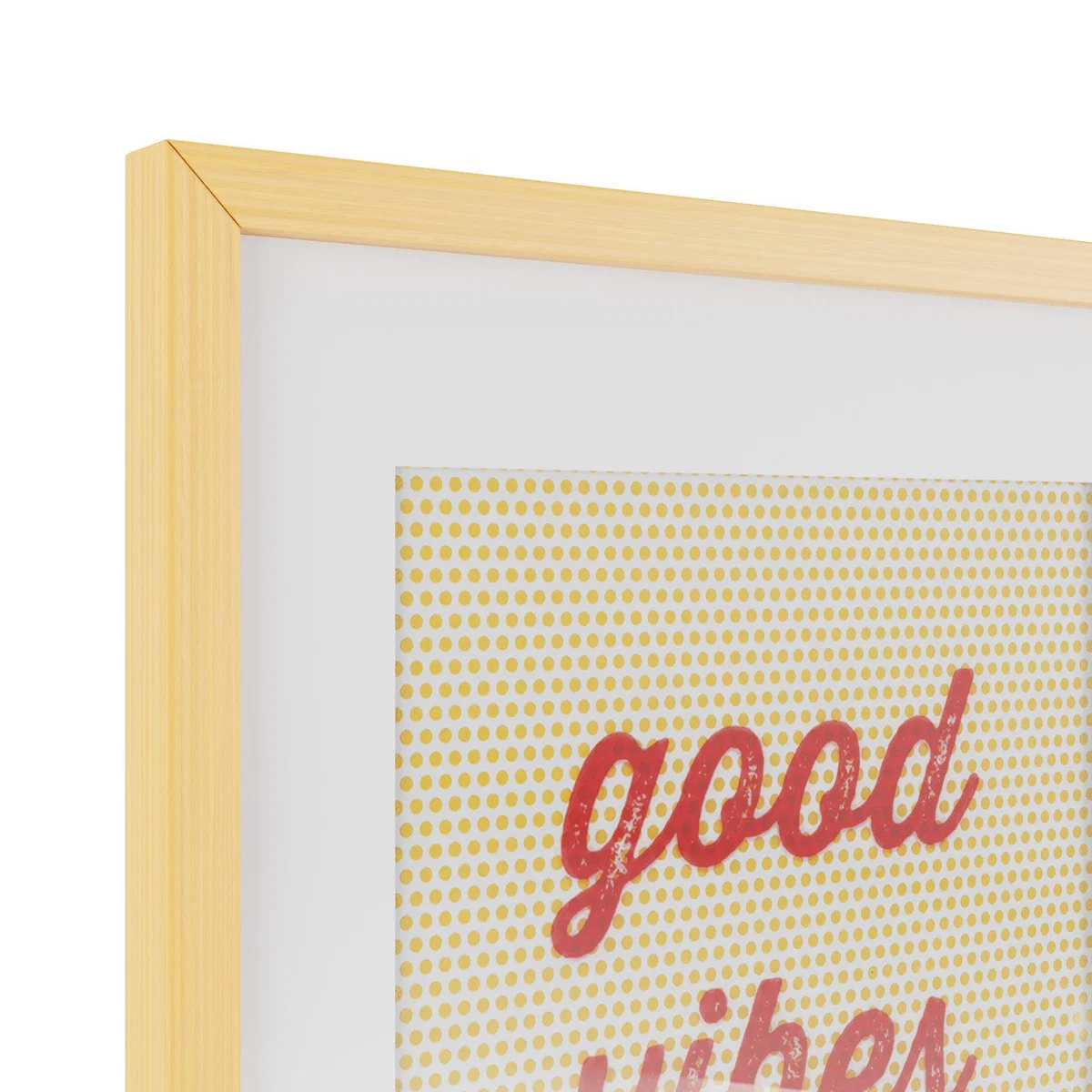 Elements Good Vibes Only Framed Print Cream – image 2