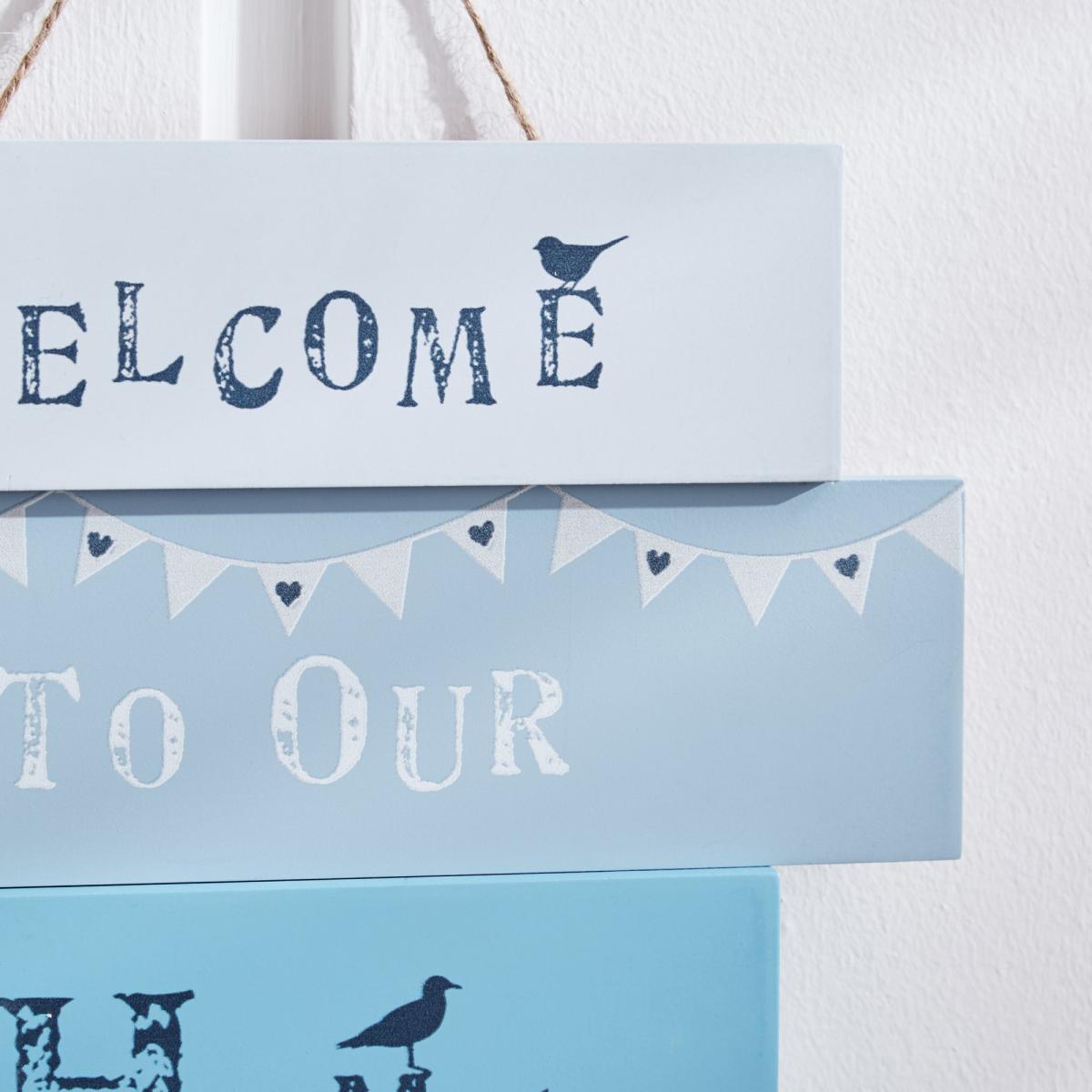 Home By The Sea Wall Plaque Blue – image 2