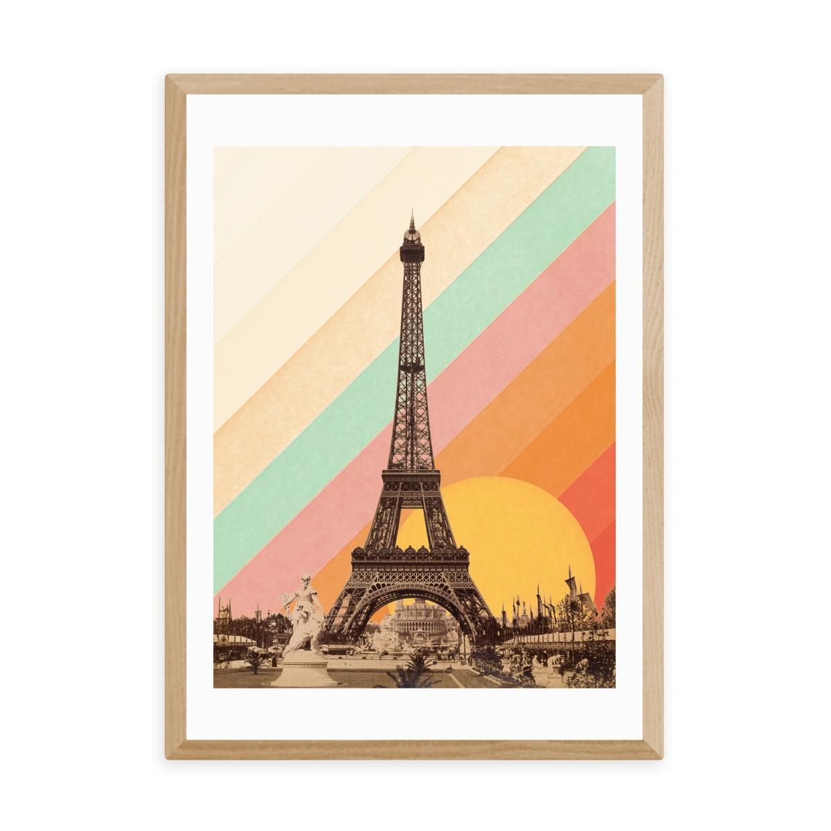 East End Prints Paris Rainbow Print Green/Pink/Orange – image 2