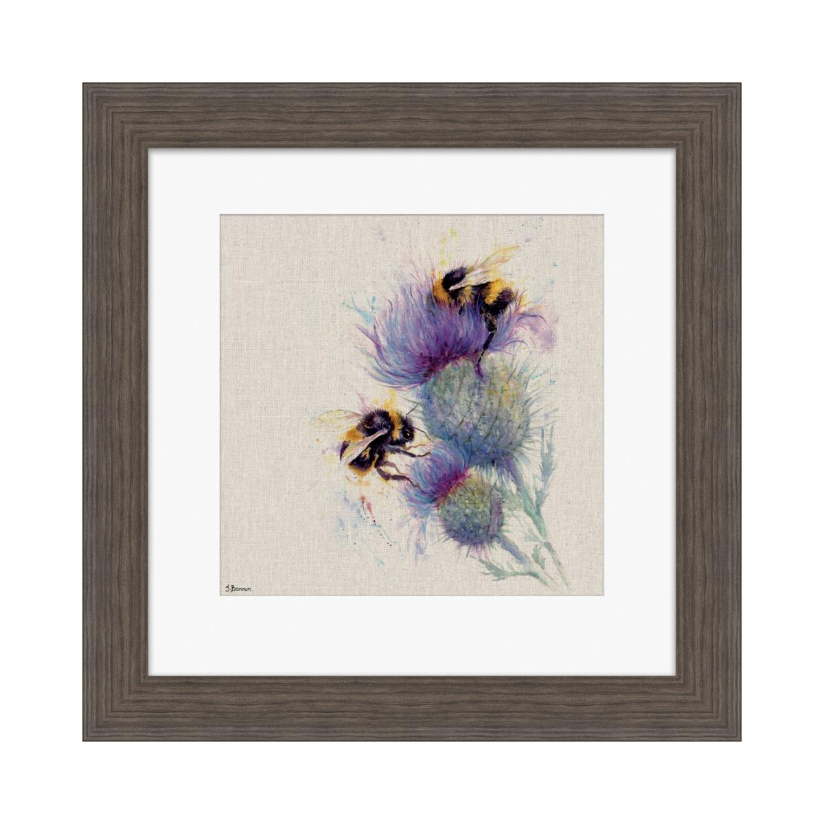 The Art Group Bees On Thistle Framed Print MultiColoured – image 2