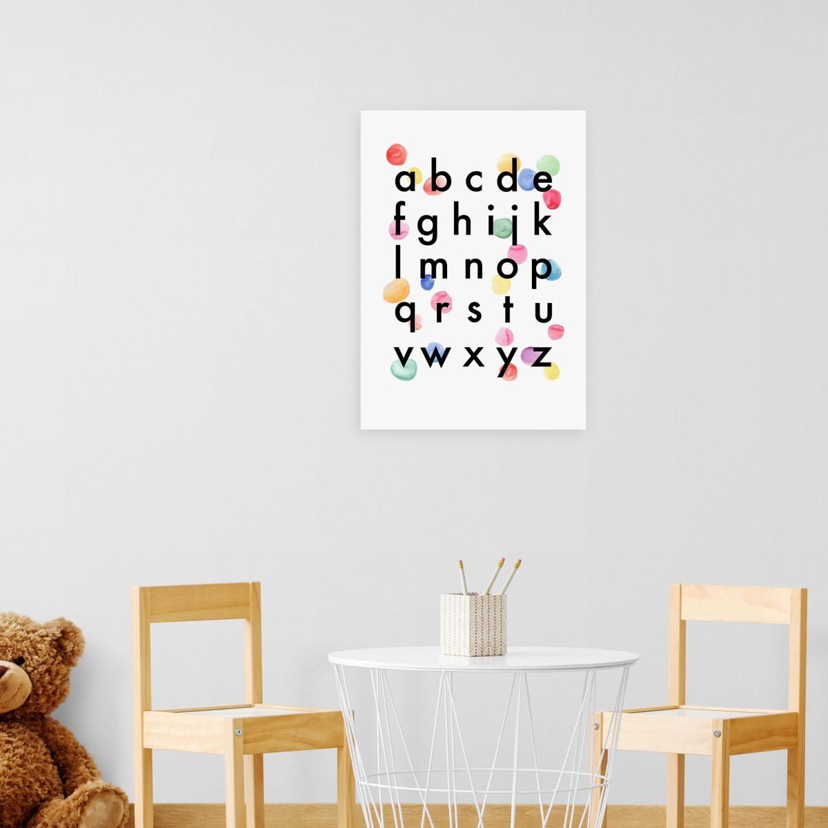East End Prints Alphabet Confetti Print White – image 1