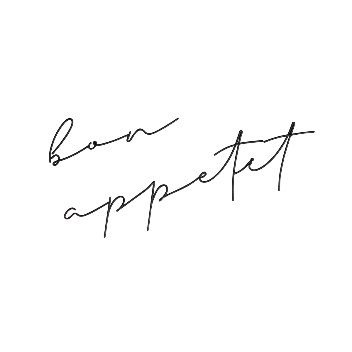 Bon Appetit Metal Wire Words 75cm Black – image 3