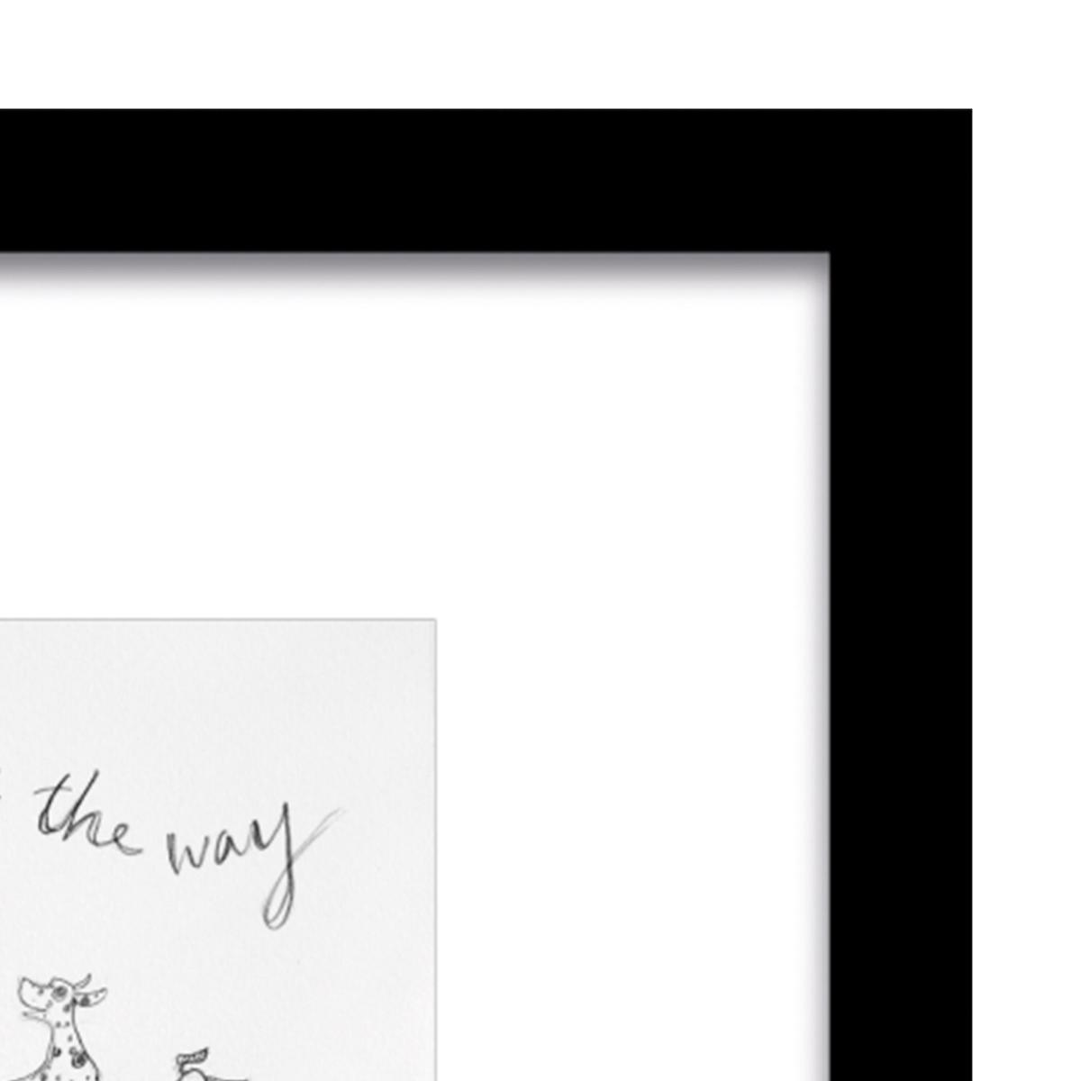 The Art Group Don't Dilly Dally Framed Print Black and white – image 3