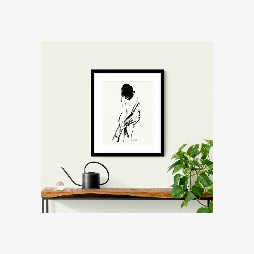 Sketched Nudes I Framed Print Black and White