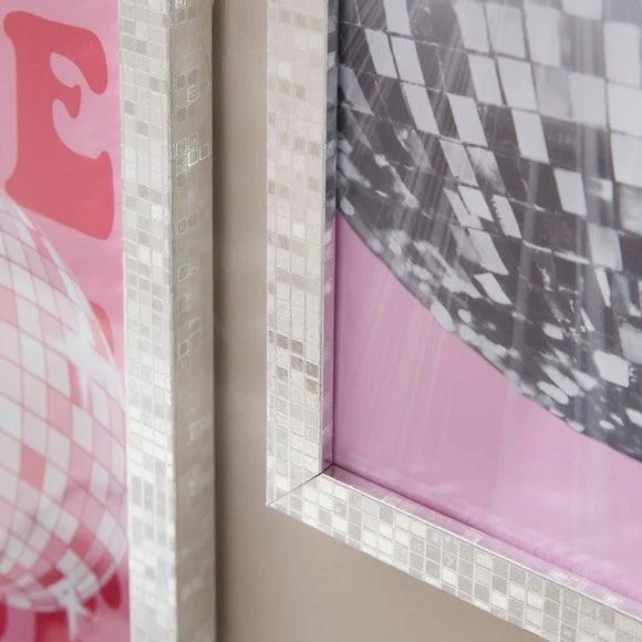 Set of 2 Disco Ball Framed Prints – image 2