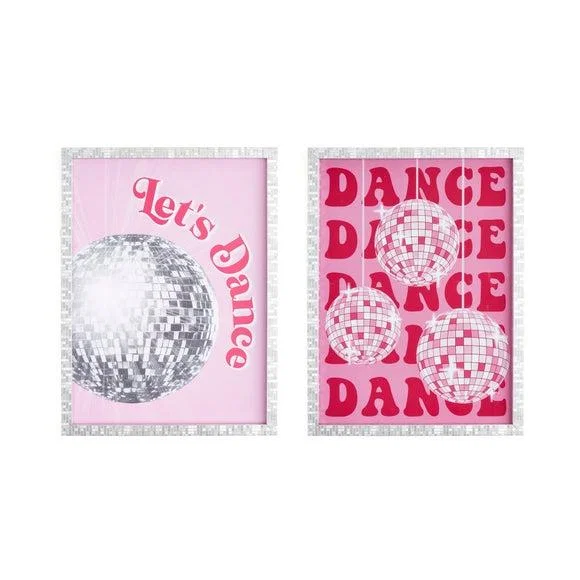 Set of 2 Disco Ball Framed Prints – image 3