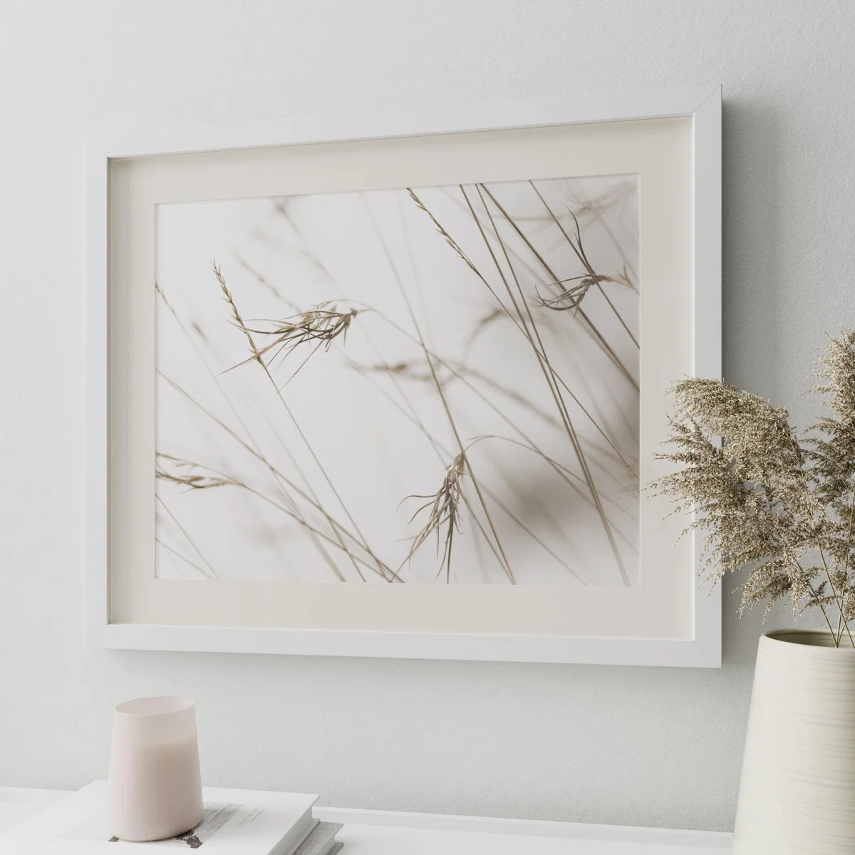 Churchgate Whispering Grasses Photography and Frame White – image 1