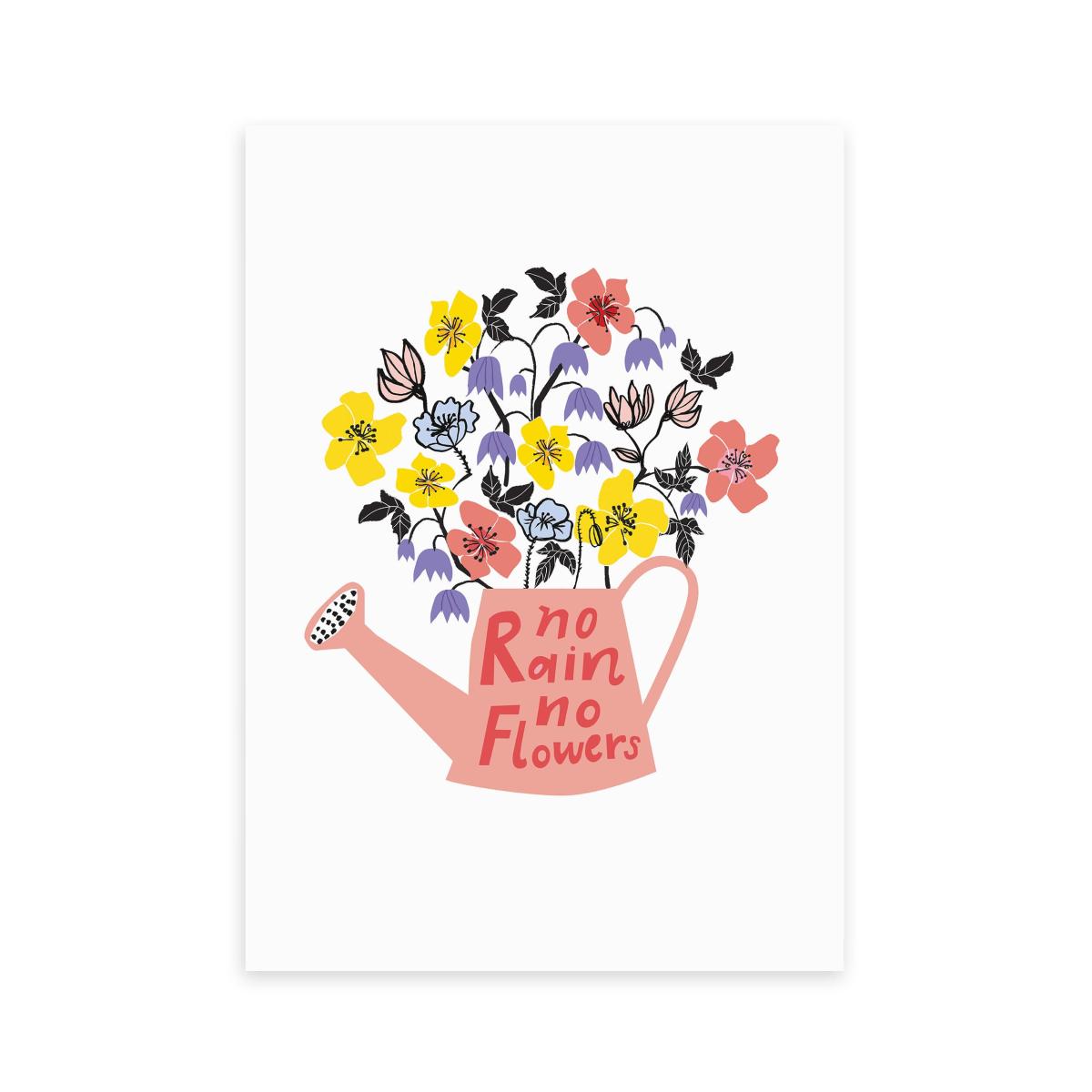 East End Prints No Rain No Flowers Framed Print MultiColoured – image 2