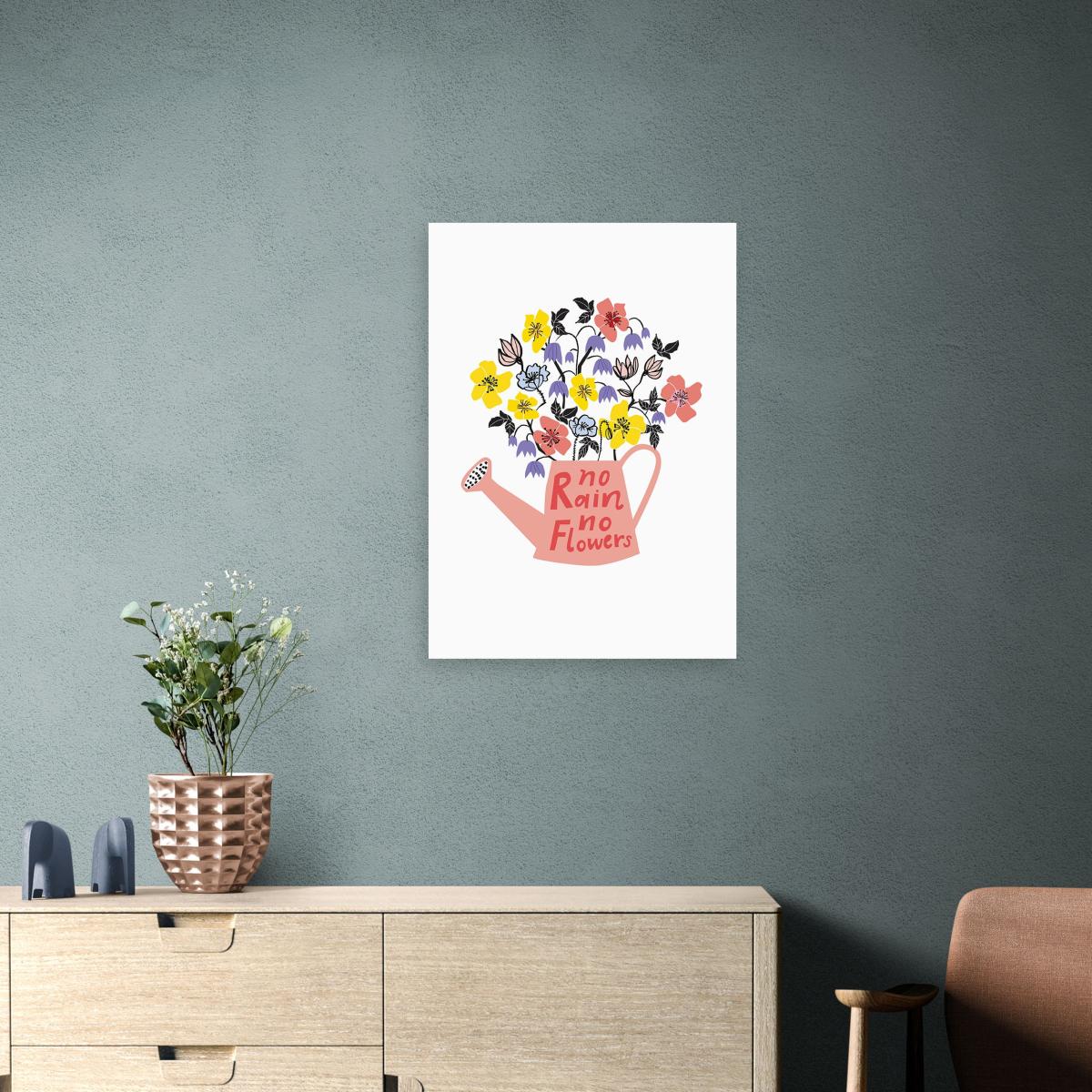East End Prints No Rain No Flowers Framed Print MultiColoured – image 1