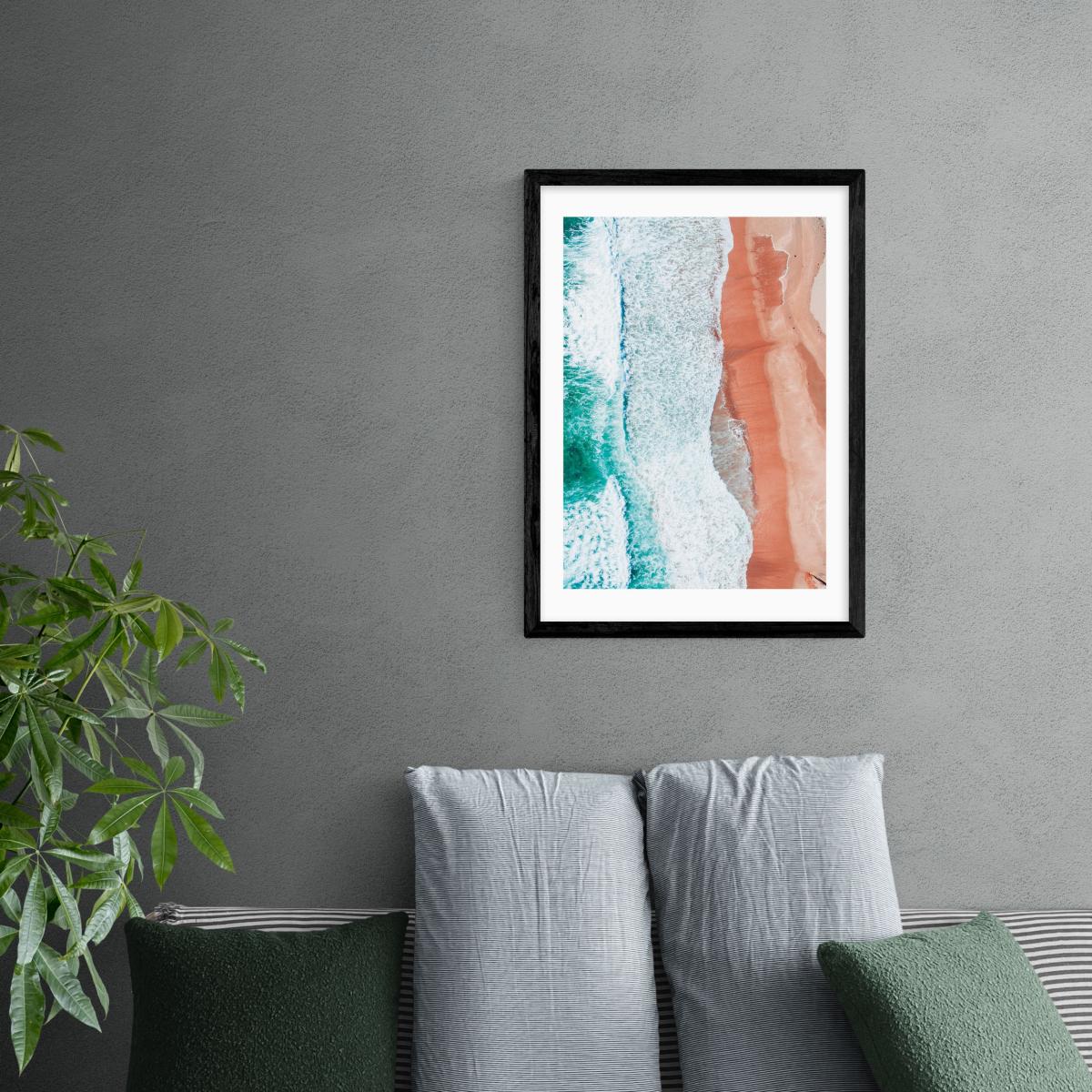 East End Prints De Cima Print Blue/Brown – image 1