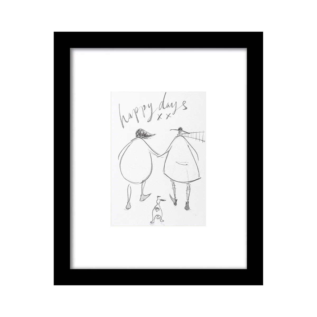 The Art Group Happy Days Framed Print Black and white – image 2