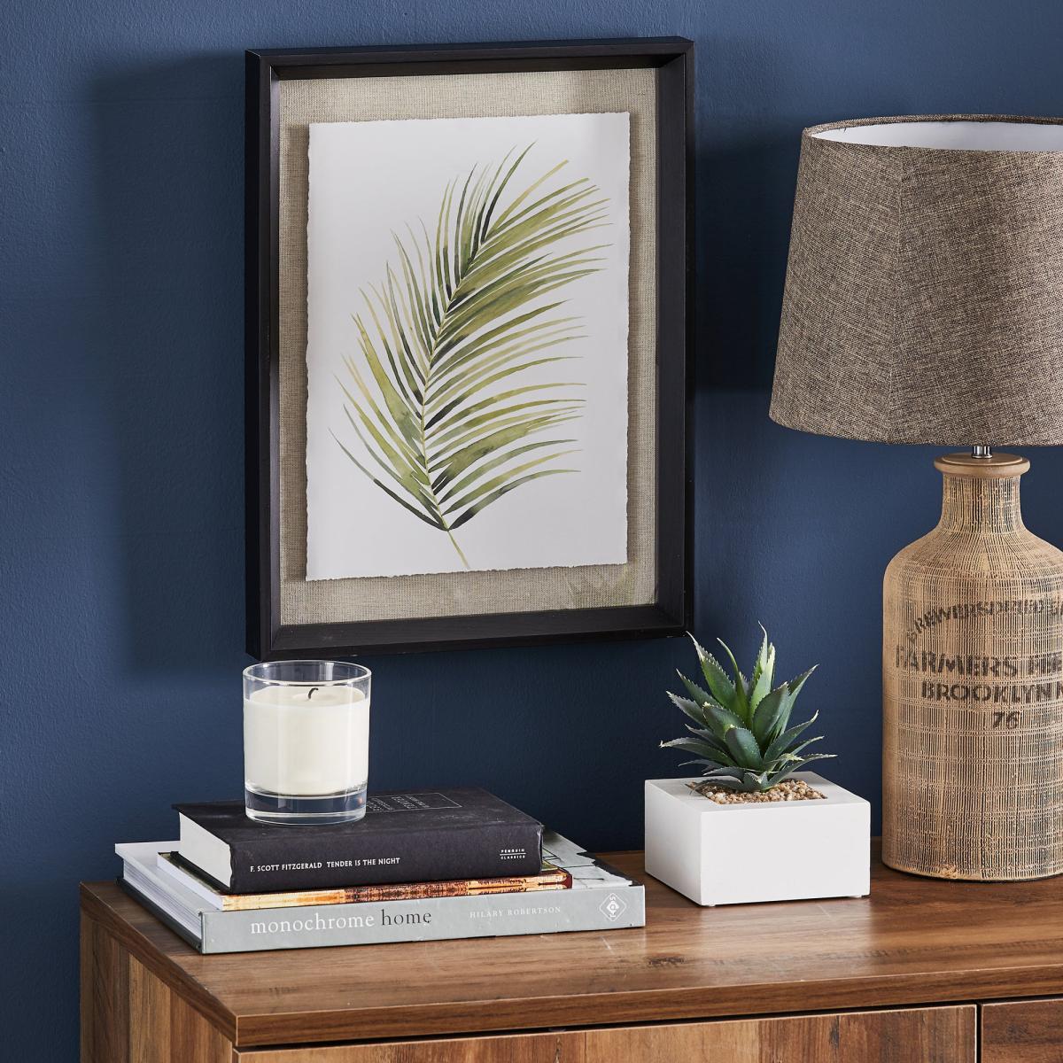 Palm Leaf Framed Print Green – image 1