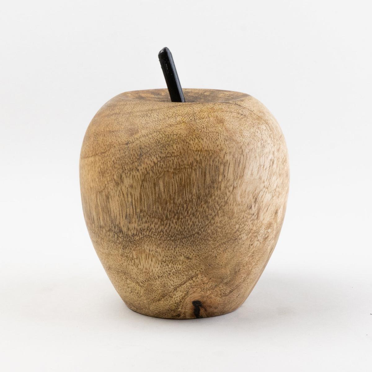 Churchgate Solid Wood Apple Ornament Brown – image 1
