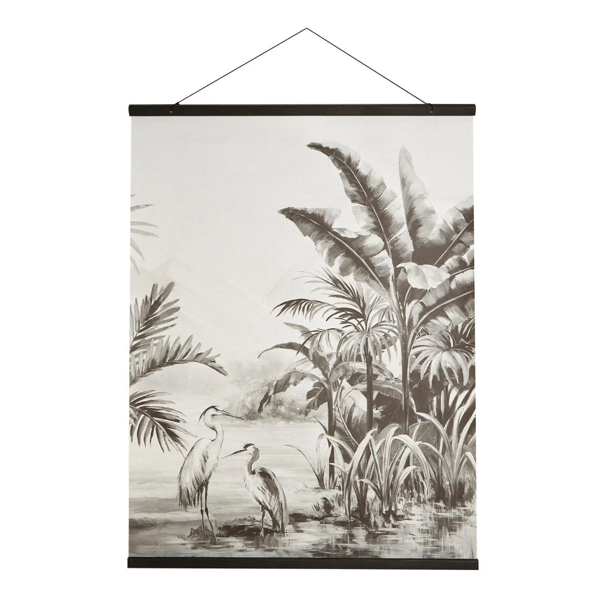 Cranes Hanging Mural Grey – image 2