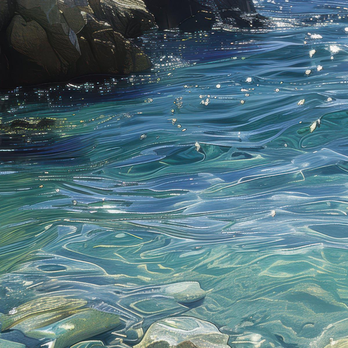 Cedar & Sage Crystal Waters Framed Canvas – image 3