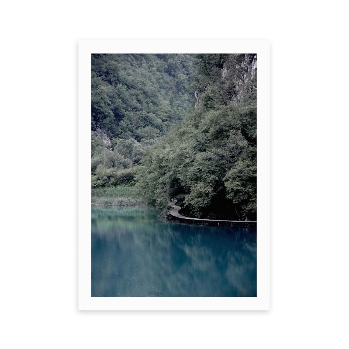 East End Prints The Path Under Trees Print Blue – image 2