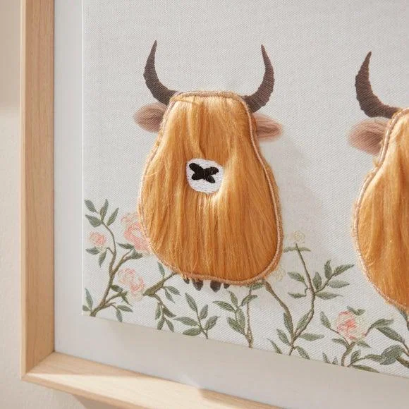 Fluffy Highland Cow Framed Print – image 2
