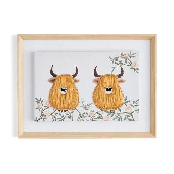 Fluffy Highland Cow Framed Print – image 3