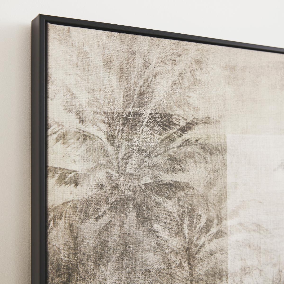 Monochrome Rainforest Capped Canvas 80x60cm Natural – image 2